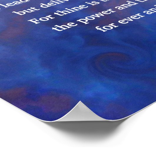 ローズ祈りの言葉クリスチャン感動的スピリチュアル ポスター (角)