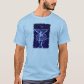 ローズ祈りの言葉メンズ長袖Tシャツ Tシャツ (正面)