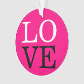 ローズ背景ラブウェディング オーナメント (正面)