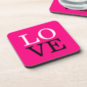 ローズ背景ラブウェディング コースター (左側)