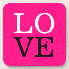 ローズ背景ラブウェディング コースター