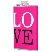 ローズ背景ラブウェディング フラスク (左)