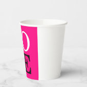 ローズ背景ラブウェディング 紙コップ (左)