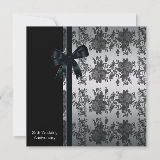 ローズ25周年結婚記念日パーティー 招待状 (正面)