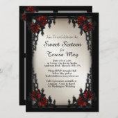 ローズ アイアンゲート ゴス風 4枚の画像を追加 招待状 (正面/裏面)