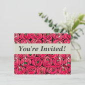 ローズ アート・ヌーボー レニー・マッキントッシュ グラフィック 招待状 (スタンド正面)