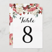 ローズ ウェディング 招待状 テーブル ナンバー (正面/裏面)