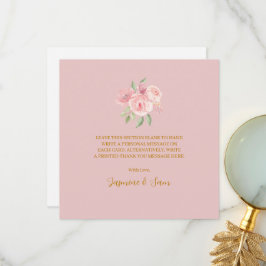 ローズ ウォーターカラー サンキューカード
