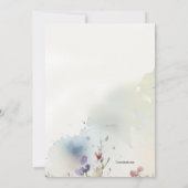 ローズ ウォーターカラー 招待状 (裏面)