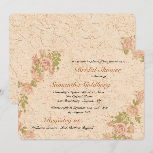 ローズ オン スタッコ 招待状 (正面/裏面)