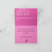 ローズ カード ピンクの花 カスタム グリーティング カード (内部)