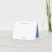 ローズ カード 青い花 カスタム 挨拶カード (裏面)