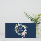 ローズ ガーランド 水彩 フラワール ギフト 証明書 (スタンド正面)