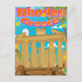 ローズ・ギリシャ旅行ポスター。 ポストカード (正面)