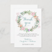 ローズ グリーン 60周年 ダイヤモンド 結婚記念日 お礼カード サンキューカード (正面/裏面)