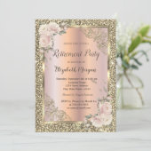 ローズ,ゴールドフレーム,ローズゴールド,グリッター引退 招待状 (スタンド正面)
