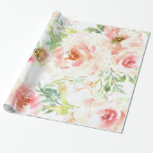 ローズ シャビー シック ラッピング ペーパー – ヴィンテージ フローラル (アンロールド)