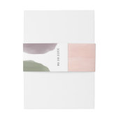 ローズ セージ & グレープ ウォーターカラー サークル モダン ウェディング 招待状ベリーバンド (裏面例)