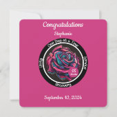 ローズ ソブラエティ チップ | 12 ステップ リカバリー カード (正面)