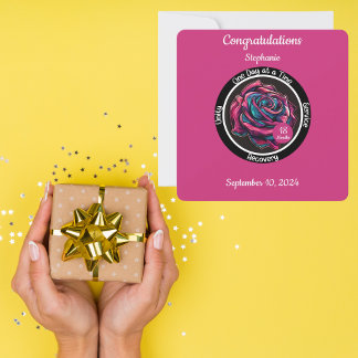 ローズ ソブラエティ チップ | 12 ステップ リカバリー カード