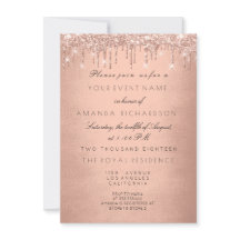 ローズ ドリップス ゴールド ロイヤル グリッター 16歳のブライズシャワー