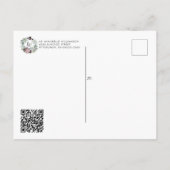 ローズ バーガンディー ラスティック ボーホー ブライズ シャワー 招待状 (裏面)