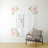 ローズ ピオニー ブラッシュ ピンク ウェディング バックドロップ タペストリー (インサイチュ)