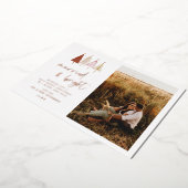 ローズ フォイル 結婚して 明るい ホリデー フォト カード (回転した状態)