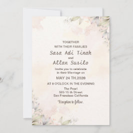 ローズ フラワーズ ウェディング 招待状