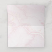 ローズ フラワーズ ウォーターカラー フラワーズ | ピンク マーブル プレイスカード (内部開封)