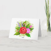 ローズ フラワーズ ブーケ デザイン-25310 カード (裏面)