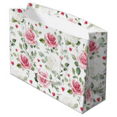 ローズ フラワーハート ブライダルシャワー ラージペーパーバッグ (裏面アングル)