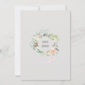 ローズ フラワーリース 70周年 結婚記念日 招待状 (裏面)