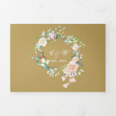 ローズ フラワーリー 50周年 ゴールデンアニバーサリー ウェディング フォト 三つ折り招待状 (カバー)