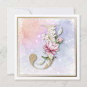 ローズ フラワール ジェー 60歳の誕生日パーティー招待状 招待状 (裏面)