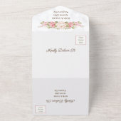 ローズ フラワー カスタマイズ 保存 日付 オールインワン招待状 (外側)