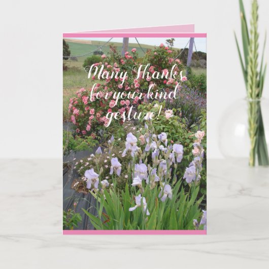 ローズ フラワー ガーデン 花の感謝カード カード (正面)
