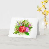 ローズ フラワー ブーケ デザイン-25310 カード (黄色い花)