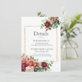 ローズ フローラル ユーカリ エンクロージャーカード (スタンド正面)