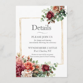 ローズ フローラル ユーカリ エンクロージャーカード