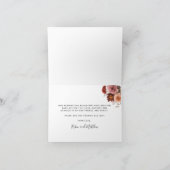 ローズ、ブッシュ、バーガンディの花の楽園 サンキューカード (内部)