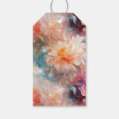 ローズ ブラッシュ ピーチ オレンジ フローラル ギフトタグ (裏面)