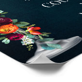 ローズ＆ブリュー ワインナビィ ウェディング サインへ ようこそ ポスター (角)