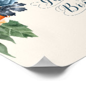 ローズ ブルー/ピーチ ウェディング ゲストブック ID584 (角)