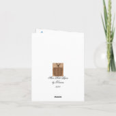 ローズ ブルー ホワイト ジンジャージャー グリーティング カード (裏面)