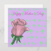 ローズ マザーズデー カード (正面/裏面)