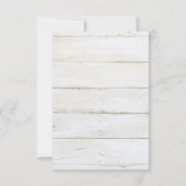 ローズ、メイソンジャー、ライト、ウッドウェディングレセプション 招待状 (裏面)