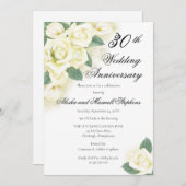 ローズ | ユリ  フラワーデザイン 75周年結婚記念日パーティー 招待状 (正面/裏面)