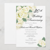 ローズ | リリー フラワーズ 75周年 結婚記念日 パーティー 招待状 (正面/裏面)