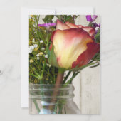 ローズ/ワイルドフラワーのメイソンジャー　Save the Date セーブザデート (裏面)